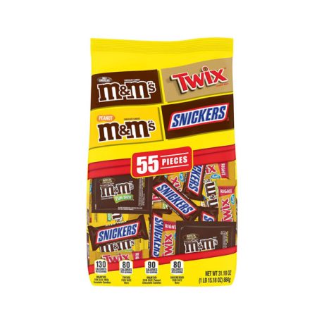 【2023 Flash Sale + Free Shipping】SNICKERS, M&M'S & TWIX 31.18-Ounce 55 Piece Bag Fun Size Chocolate Candy Variety Mix