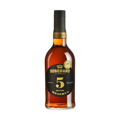 【2023 Limited Time Deals + Free Shipping】Soberano 5 Year Aged American Oak Casks Spanish Brandy Reserva - 70 cl Bottle
